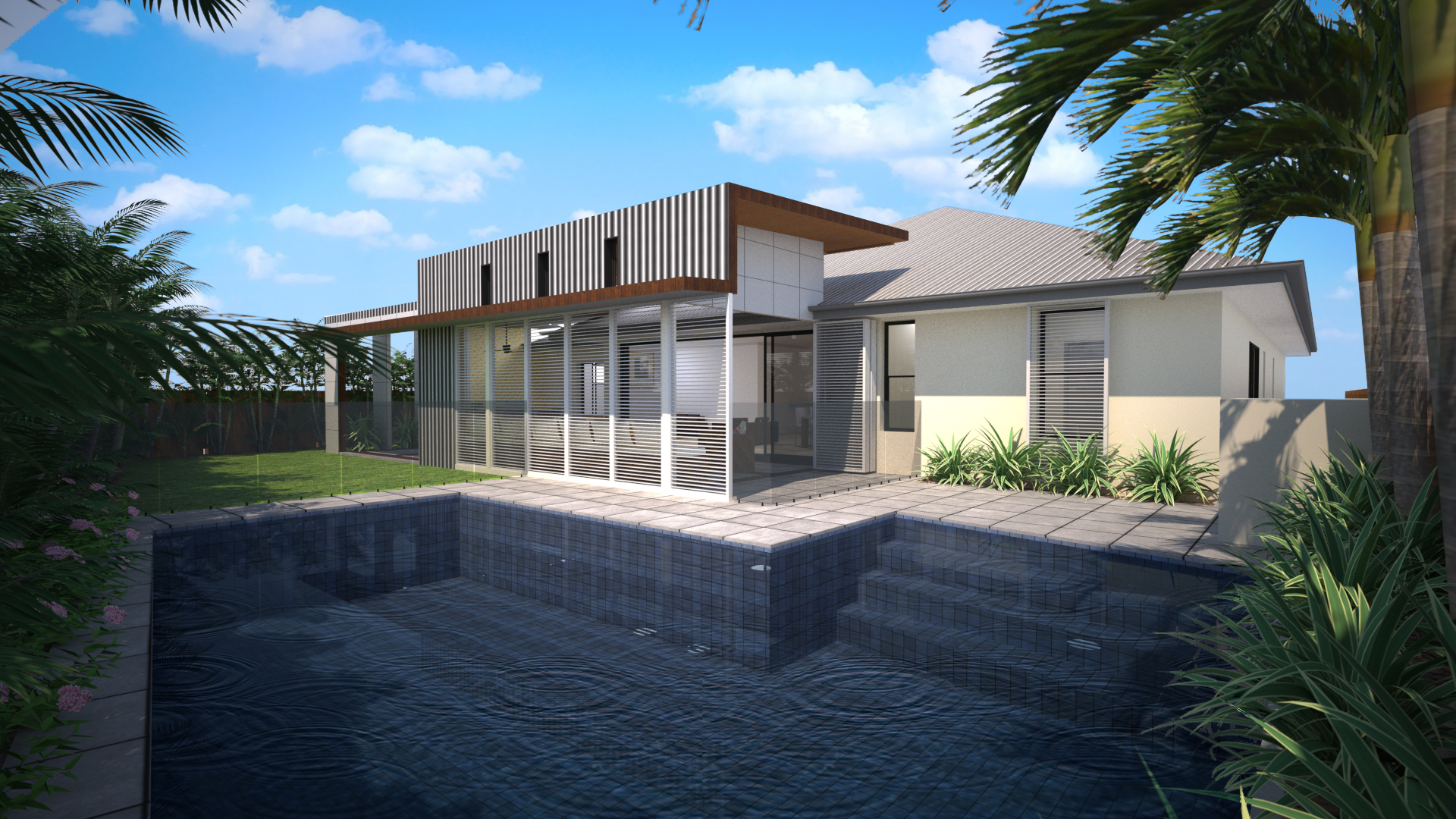 Outdoor home design concept in north lakes