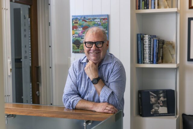 Brisbane architect Dion Seminara, welcoming clients at our studio.